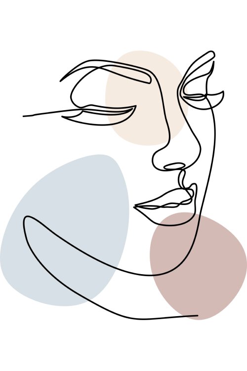 abstract sketch of face