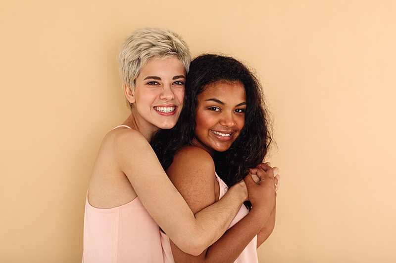 Sacramento chemical peels model with brown hair