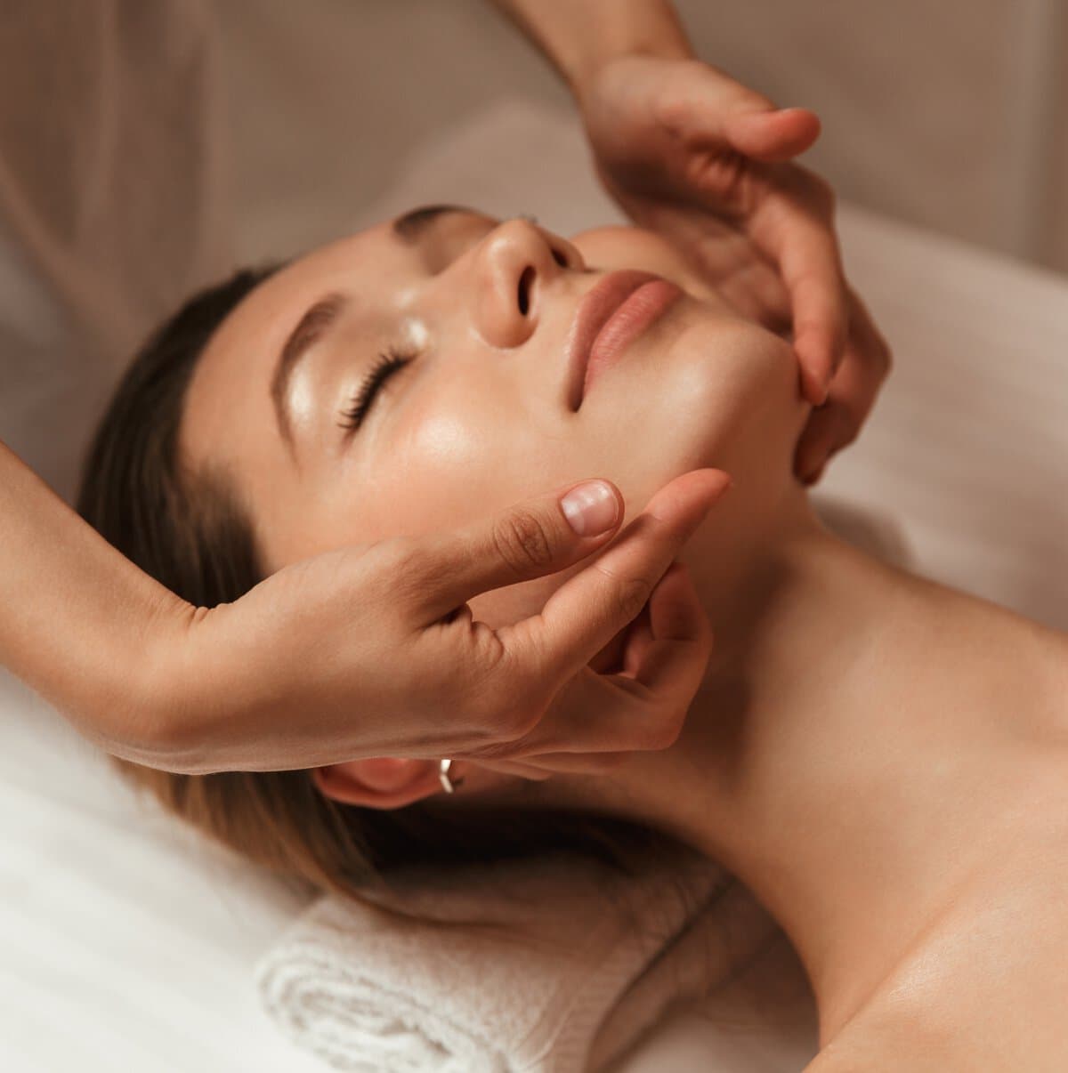 Sacramento Medical Spa model getting facial massage